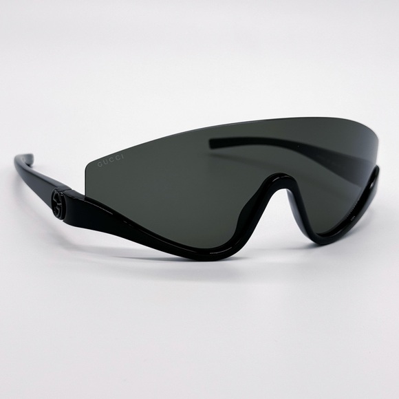 NEW GUCCI GG1650S 001 SHIELD BLACK WOMEN SUNGLASSES GUCCI - Picture 5 of 12